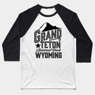 Grand Teton National Park Wyoming Baseball T-Shirt